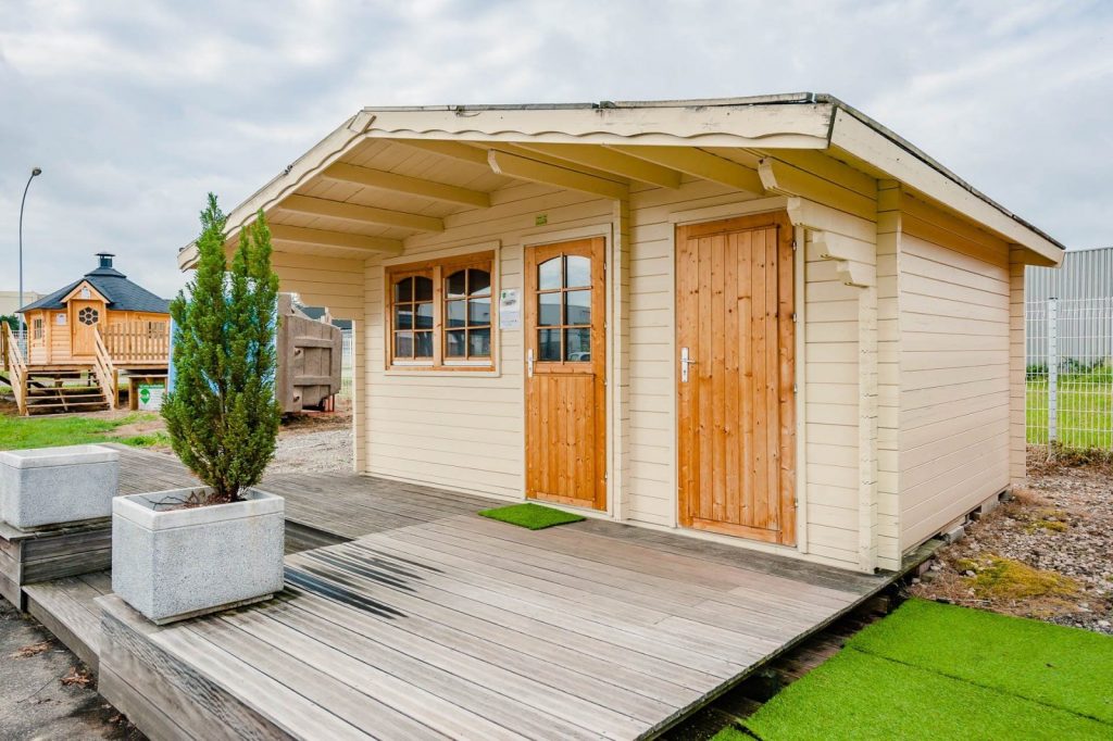 Carport en bois avec abri de jardin, Fabricant Alsace